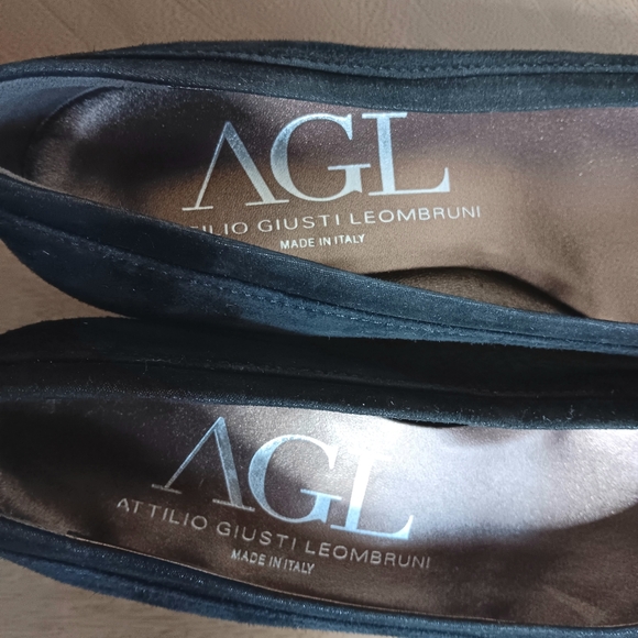 Attila Giusti Leombruni AGL Women's Kriston Heel Suede Pump Shoes Black 36.5 - Picture 8 of 11